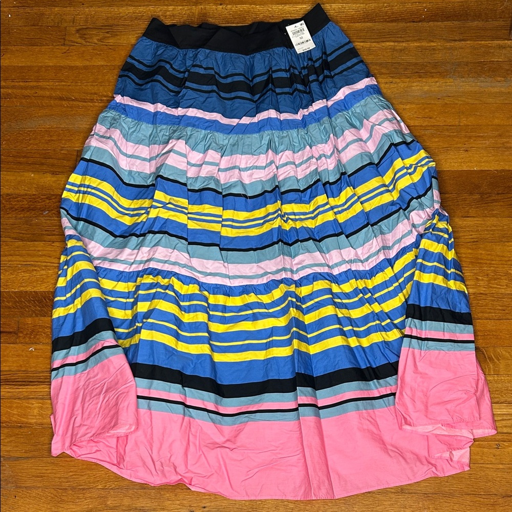Vibrant Striped A-Line Skirt